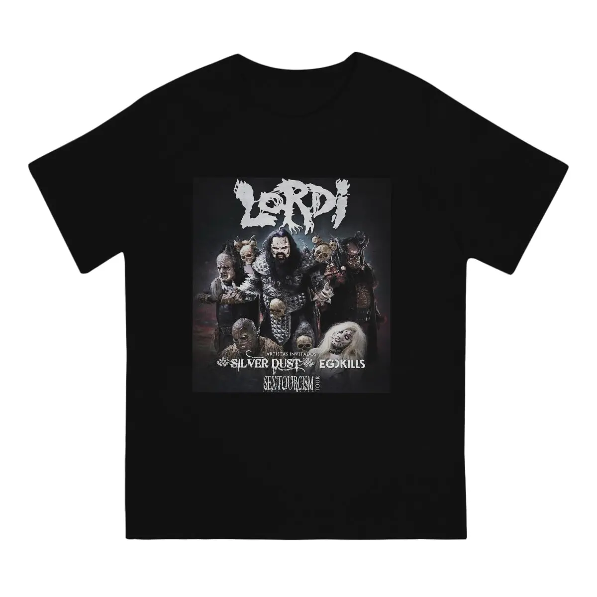 Skull Man's TShirt Lordi Metal Crewneck Tops 100% Cotton T Shirt Humor Top Quality Birthday Gifts