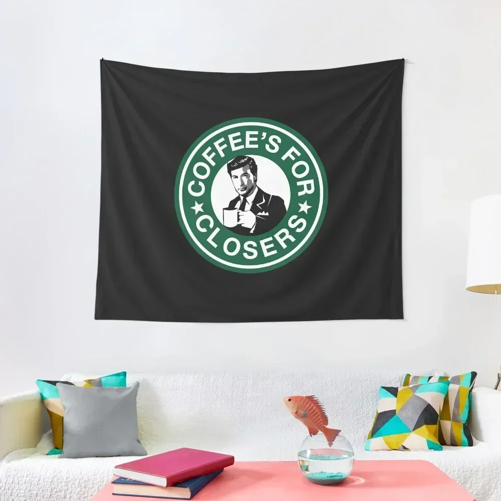 

Coffee's for Closers Parody Tapestry Room Decorator Aesthetic Room Decors Wall Decoration Items Outdoor Decor Tapestry