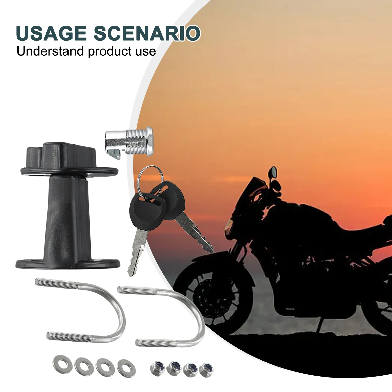 

Office Outdoor Garden Updated Lock Lock With Key Lock Fastener Screws Tail Box Mount 1 Set 3L/5L Black Bracket