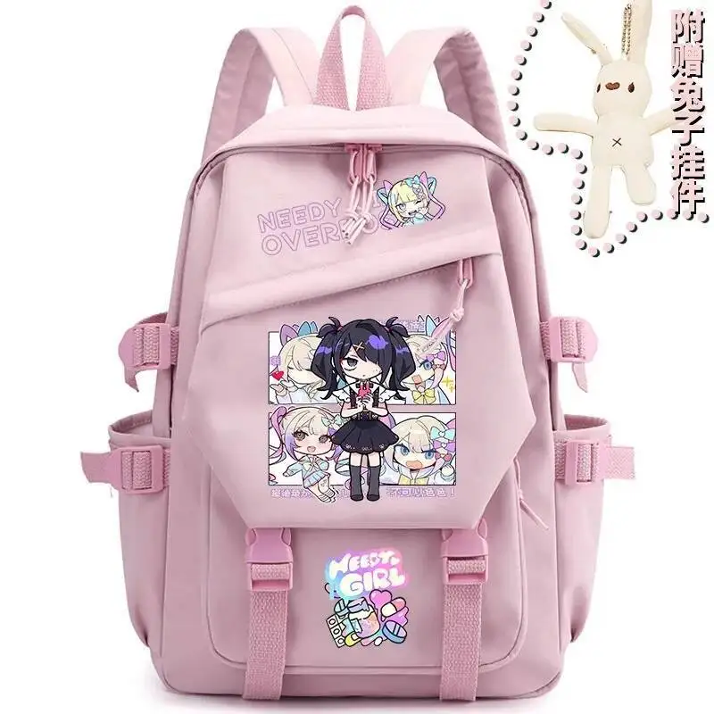 لعبة المحتاجة فتاة جرعة زائدة تأثيري كانج الكرتون عالية السعة حقيبة مدرسية الكتف حقيبة الطالب قلادة على ظهره
