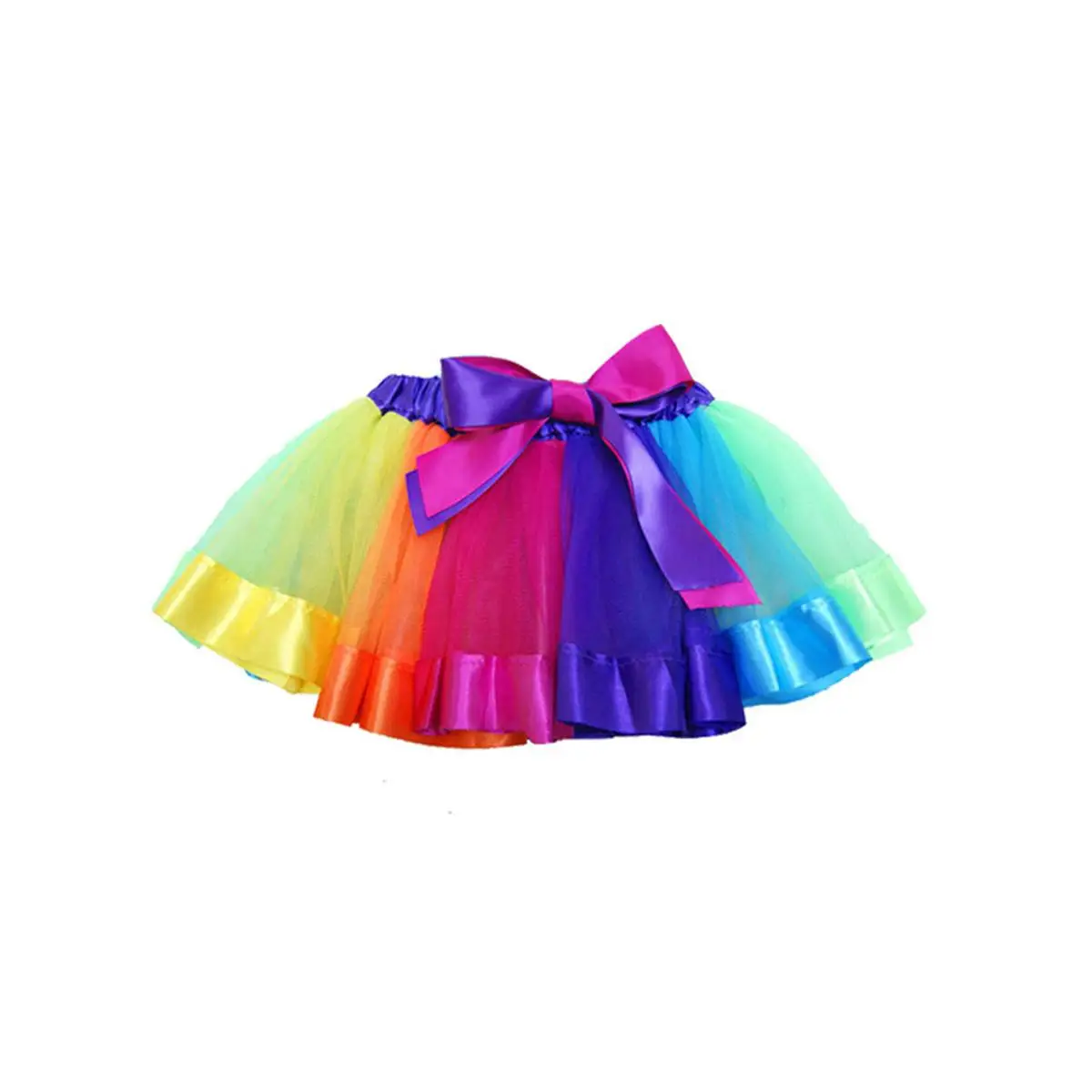 Apparel Rainbow Skirt Party Skirts for Girls Outfits Fashion Costumes Tutu Women's