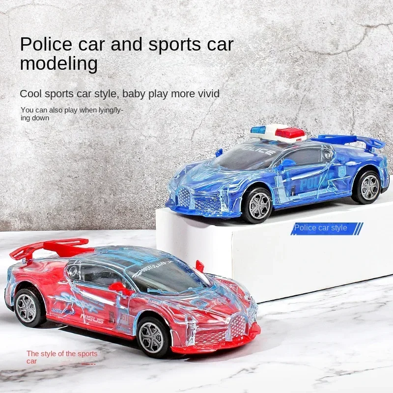 New Cool And Luminous Children\'s Toys Universal Car Music Sports Car Police Car Model Electric Children\'s Toys Gifts