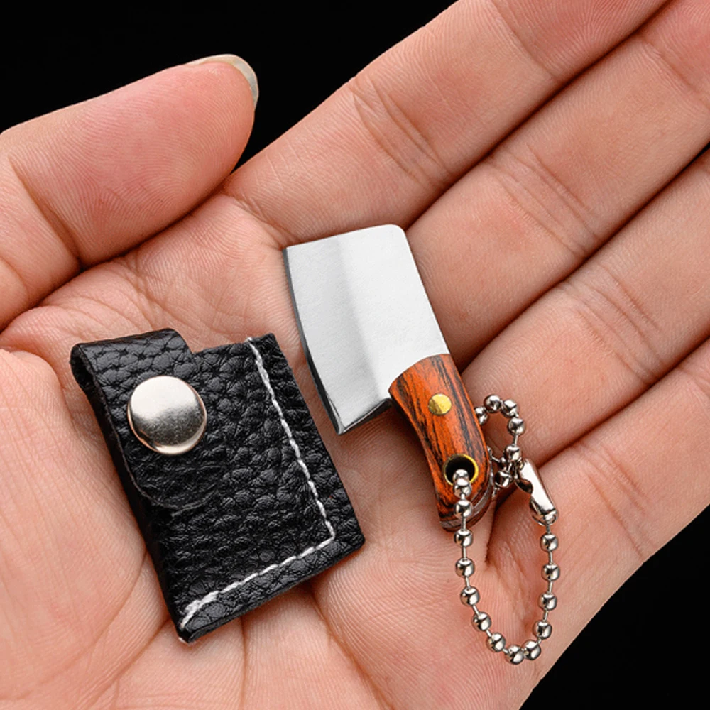 Mini Knife Keychain Pocket Knife Outdoor Camping Tactical Survival Portable Knife Peeler Fixed Blade Multi EDC Tool