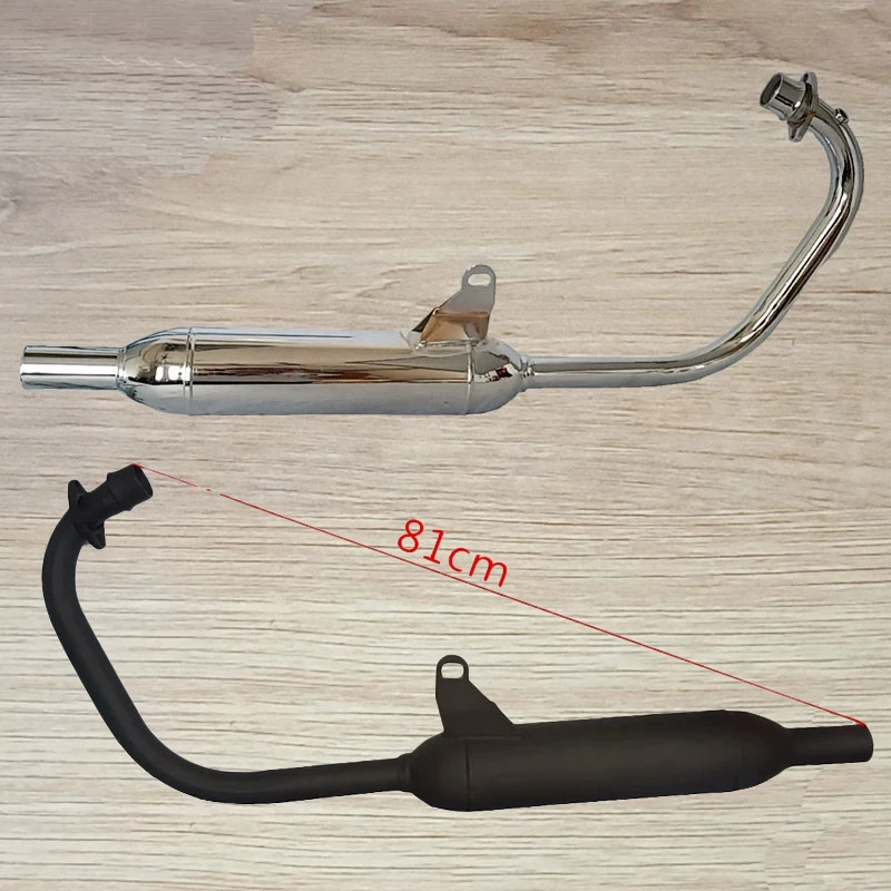 Motorcycle Modified Exhaust Pipe for Honda Haojue Loncin Lifan Dayang CG125 HJ125 CDI125 LX125 Chromed/Black Motorbike Muffler