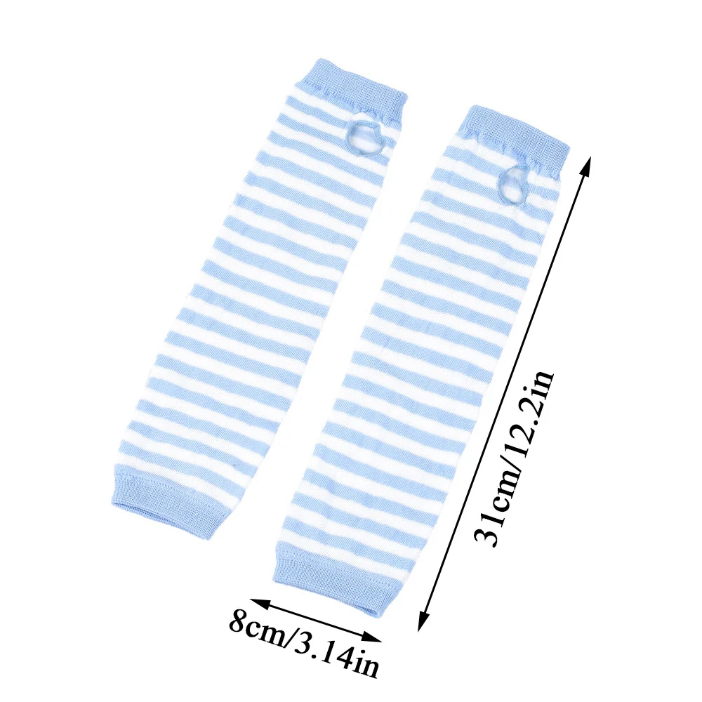 Rękawiczki do łokcia Rękawiczki bez palców Osłona ramion Rękawiczki do łokcia w paski Długie dzianinowe Boże Narodzenie Jesień Zima Moda damska