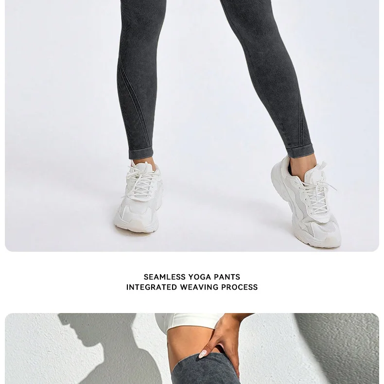 Nylon Schleifen Yoga Leggings Frauen Nahtlose Enge Hosen Hohe Elastische Sexy Hüfte Heben Leggings Workout Laufen Gym Hosen – Detail 13