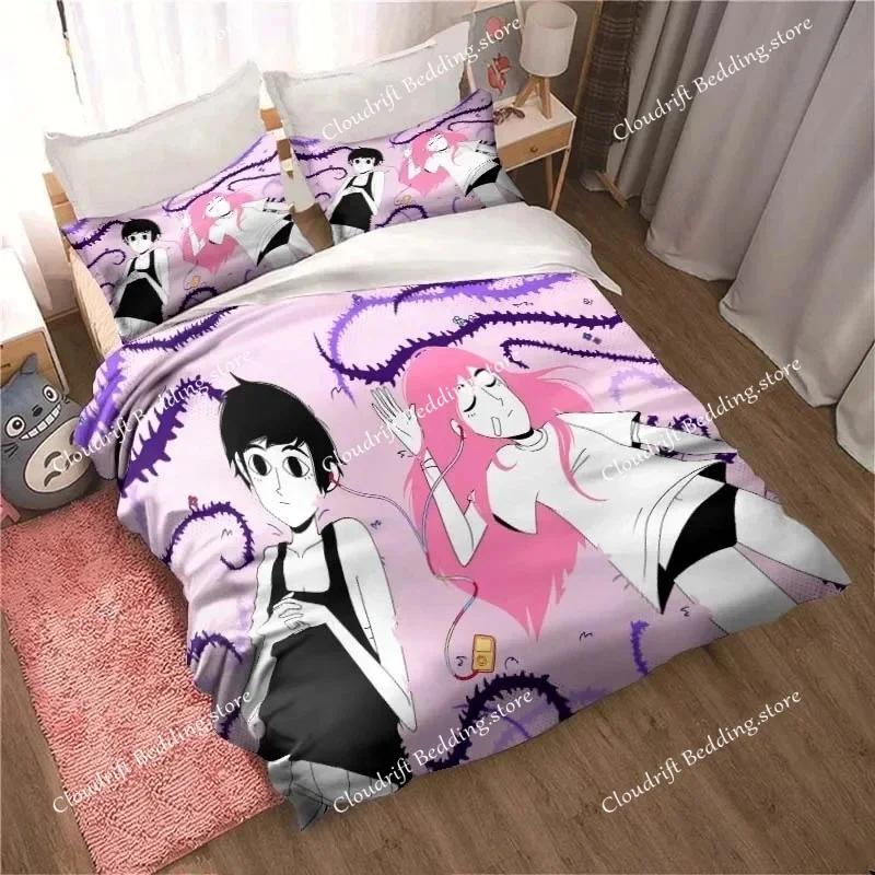 Fashion 3D Printed Anime Omori  Bedding Set All Seasons Double Duvet Cover Set Twin King Size Bedclothes Home Textile