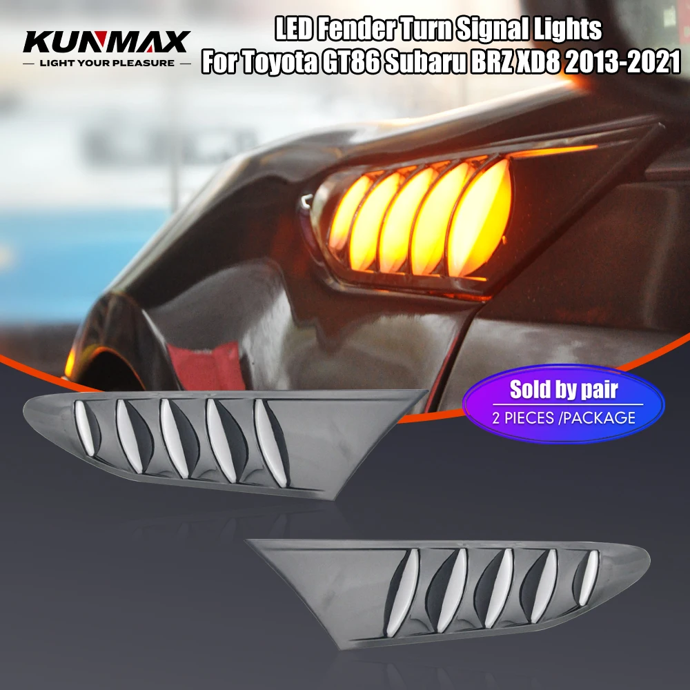 2PCs Front Corner Side Marker Light Fender Turn Signal Light Replacement For Toyota GR86 Subaru BRZ ZD8 2013-2021 Indicator Lamp