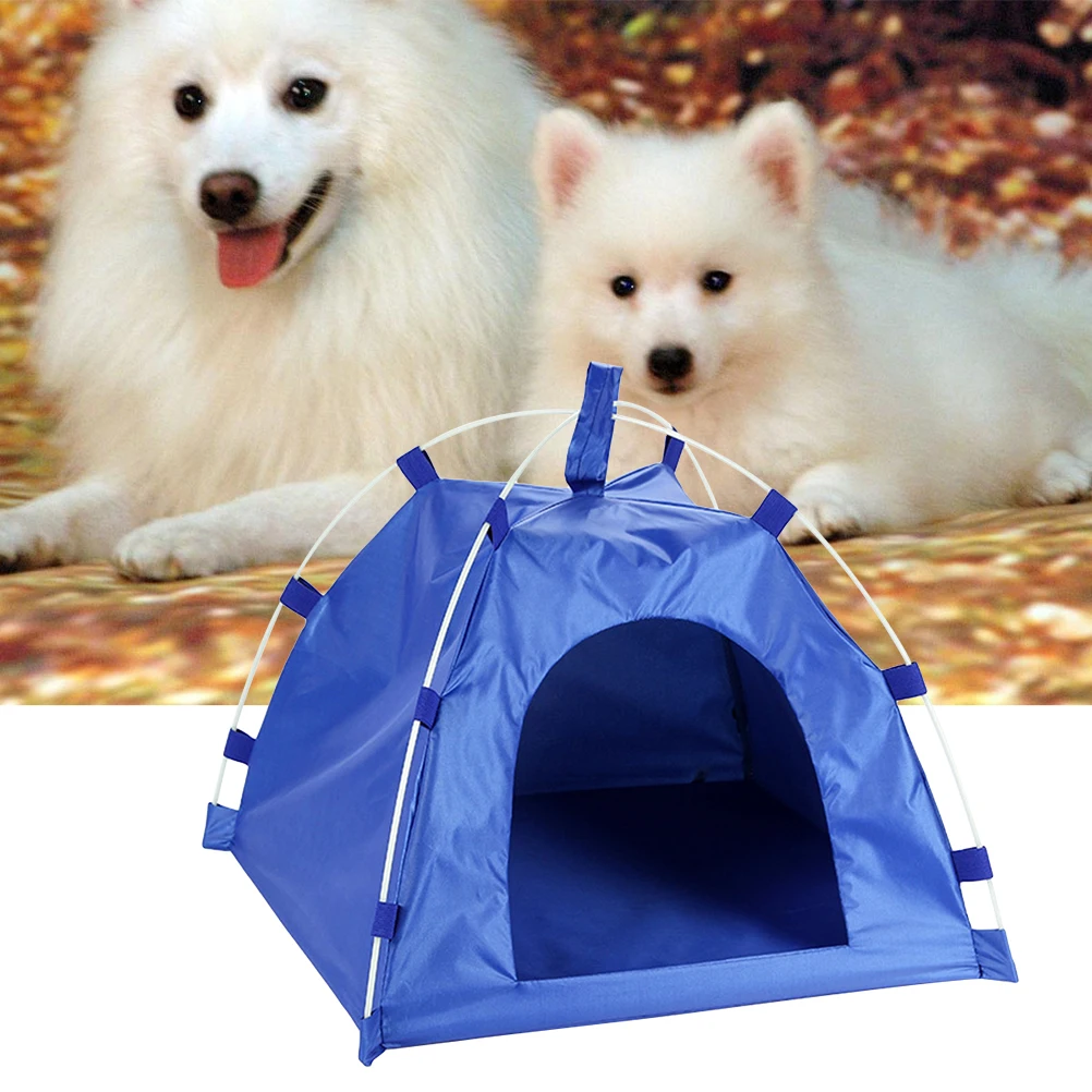 

Waterproof Oxford Cloth Pet Tent Dog Cat Detachable Fiber Rod Folding Sleeping Beds Mat Puppy Kitten Outdoor Travel Supplies (