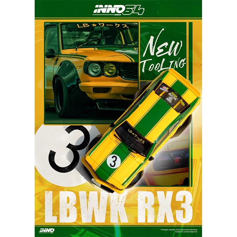 Inno Op Voorraad 1:64 Lbwk F40 Tokyo Auto Salon 2024 Diecast Diorama Auto Model Collectie Miniatuur Speelgoed