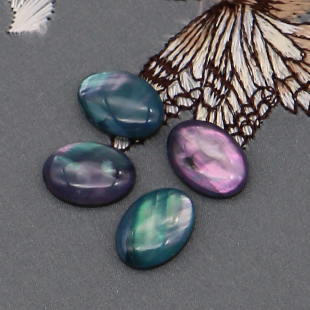 

10x14mm Abalone Shell Bead Drip Resin Process Nonporous Loose Bead Accessory 5 Pcs/pack For DIY Making Fashion Ring Jewelry Gift