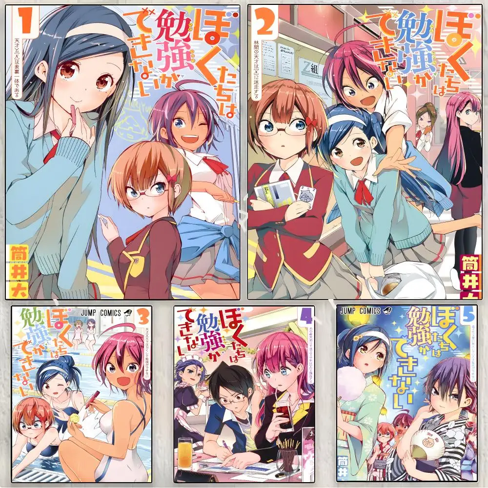Manga School Comedy We Never Learn Painting Calligraphy Canvas Print Wall Mural for Living Room Decor Gifts