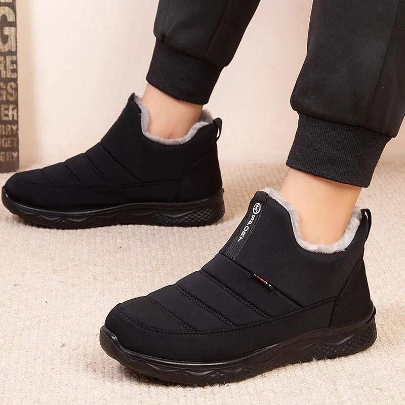 Women Winter Boots Warm Men Snow Boots Women Non-slip Waterproof Ladies Shoes Short Plush Female Ankle Boots Casual Comfortable