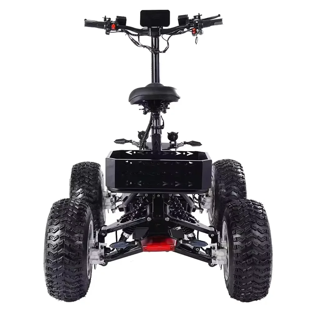 CE Certified 60V 50Ah 8000W Electric Scooter 21Inch 4 Wheels Dual Suspension Powerful 10000W 4x4 ATV For Adults Off-Road Riding