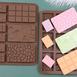 Chocolate Bar Silicone Mold Break-Apart Waffle Candy Bar Molds Homemade Protein and Energy Bar Molds Bakeware Wax Melt Molds