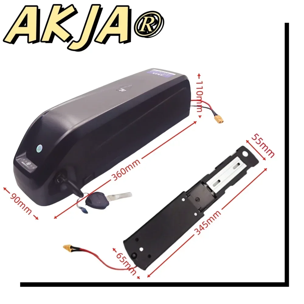 Hailong Lithium Battery Pack, novo poder de capacidade total, 18650, 36V, 48V, 52V, 25Ah, adequado para 250-2000W, transporte aéreo rápido