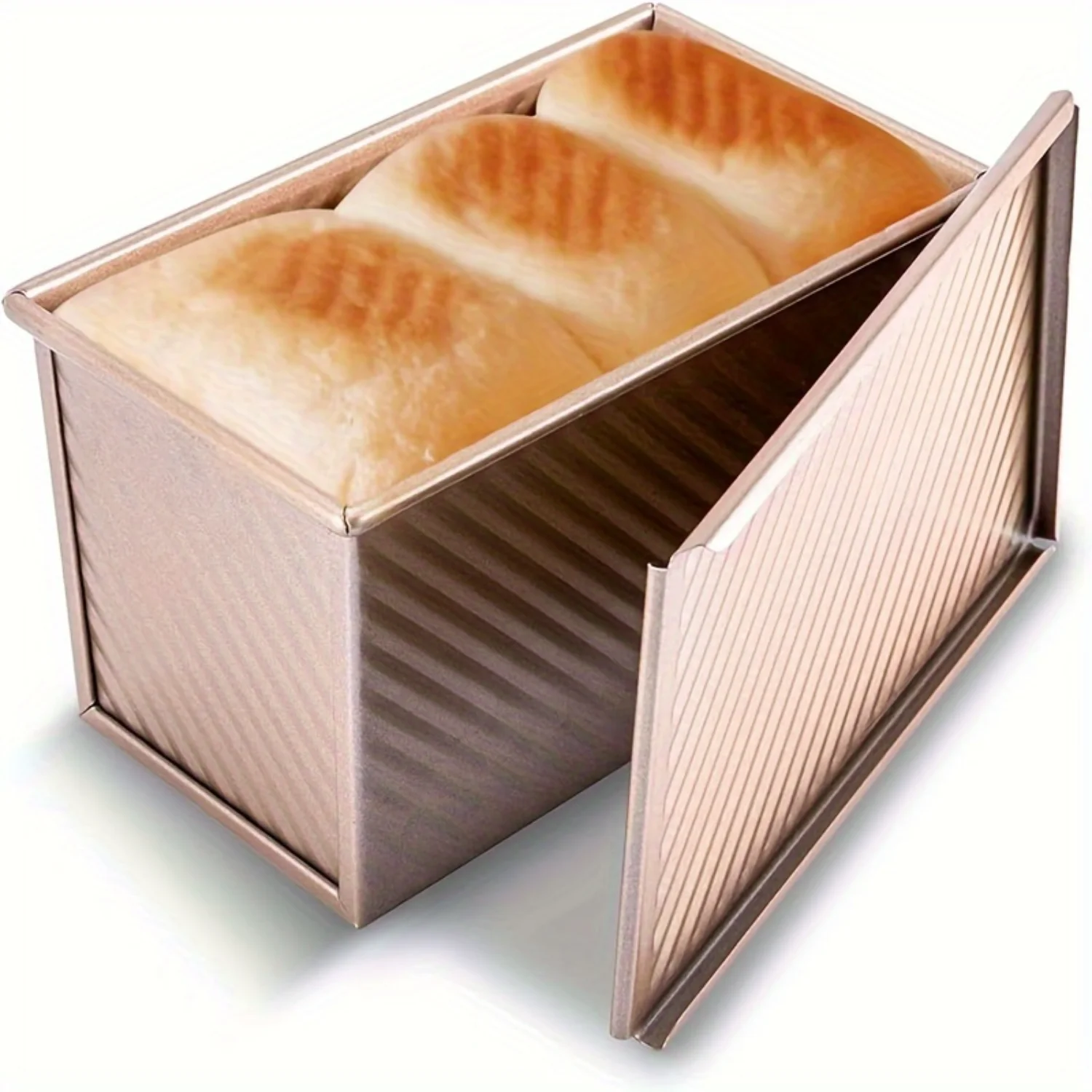 1pc, Loaf Pan With Lid, 8.3'' Baking Bread Pan, Toast Making Tool, Non-Stick Bakeware, Oven Accessories, Baking Tools,  Accessor