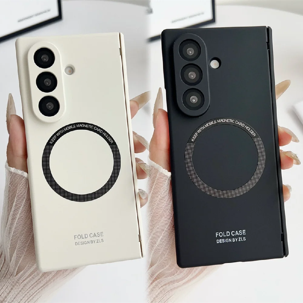 

Для Samsung Galaxy Z Fold 7, жесткий чехол для ПК, тонкий магнитный защитный чехол для беспроводной зарядки, чехол для Z Fold7 6 5, чехол для телефона