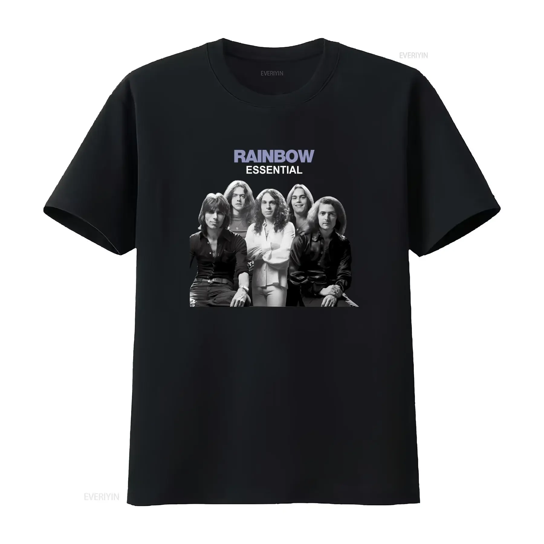 RITCHIE BLACKMORE Rainbow Band Member Essential T Shirt For Fans Black Rock Music K1606 vintage Washed Unisex homme Stretched