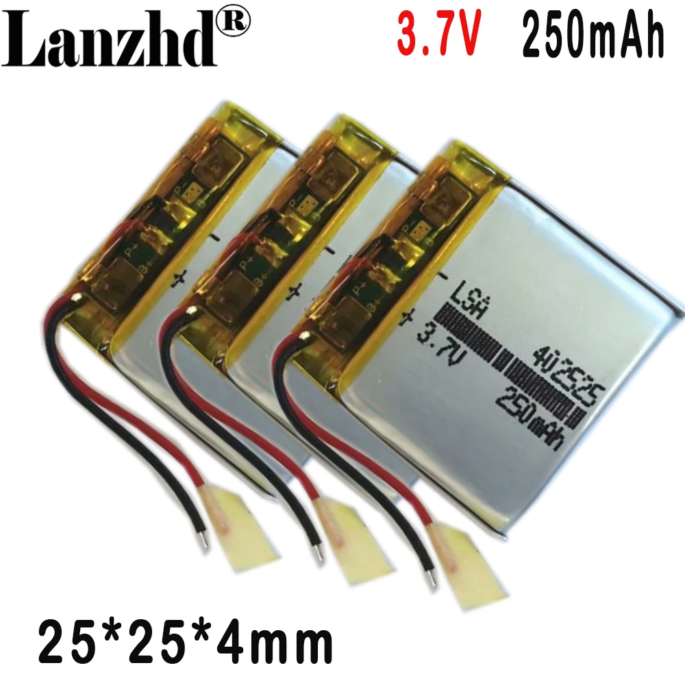 wholesale 402525 Li polymer lithium battery 250mAh 3.7V For  smart wearable children's watch indicator