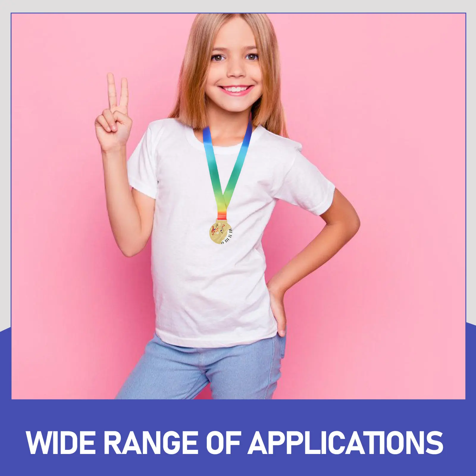 Music Note Awards Medal Zinc Alloy for Kids Realistic Metallic Finish Competition Medals for Piano Singing Dance Events with