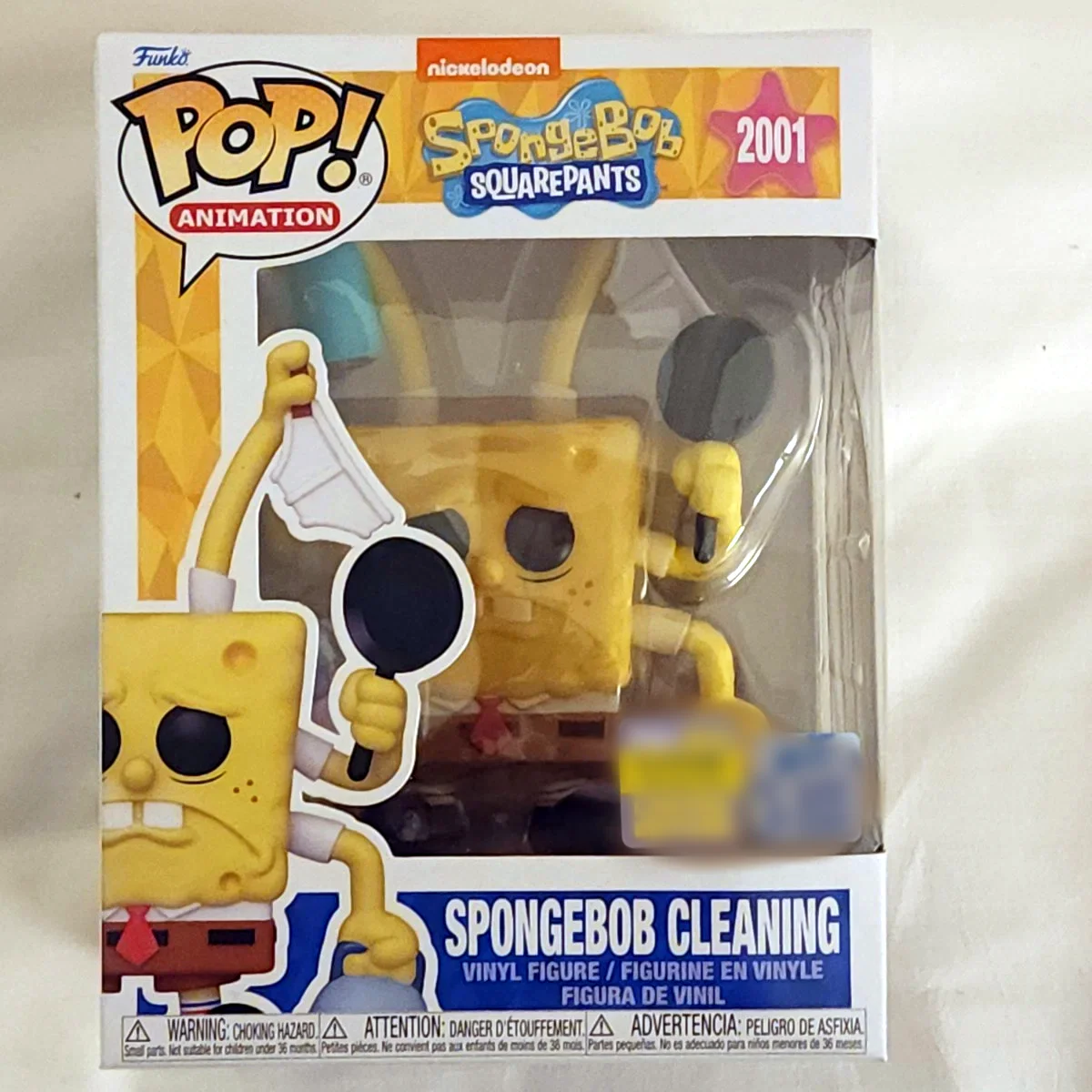 

Premium SpongeBob Cleaning 2001 Figurine Collectible Limited Edition Nickelodeon Anime Figure FUNKO POP 5.6 inch Model Toy Gift