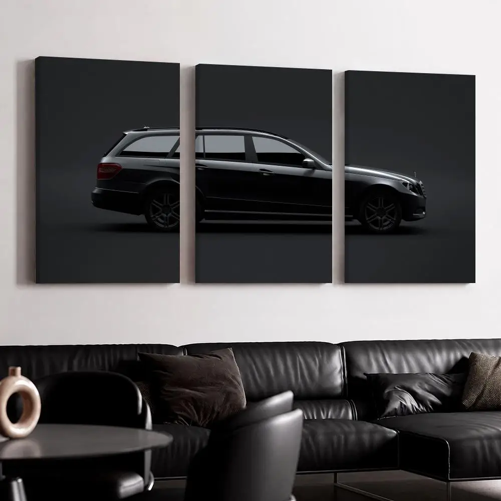 E-Class Estate Car Framed Wall Painting Ready to Hang Canvas Poster for Bedroom Living Room Hallway Home Decor Gift