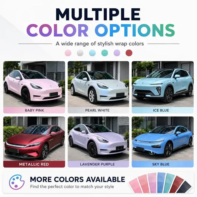 Factory Price High Gloss Glossy Metallic Auto Car Wrapping Custom Colors Cars Vinyl Wrap Film