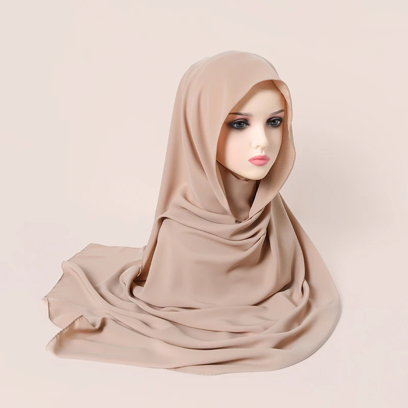 2024 Muslim Hijab Premium Jersey Scarf Soft Solid Headscarf Femme Musulman Lot Hijabs Islamic Shawl Wraps Women Turban Foulard