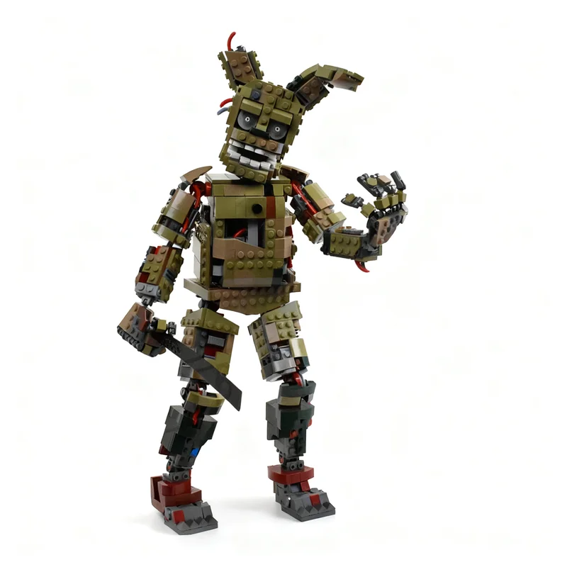 1123pcs MOC Games Springtrap Model Building Blocks Toys Architecture Christmas Gift Display 3D Birthday Idea Assemble Creative