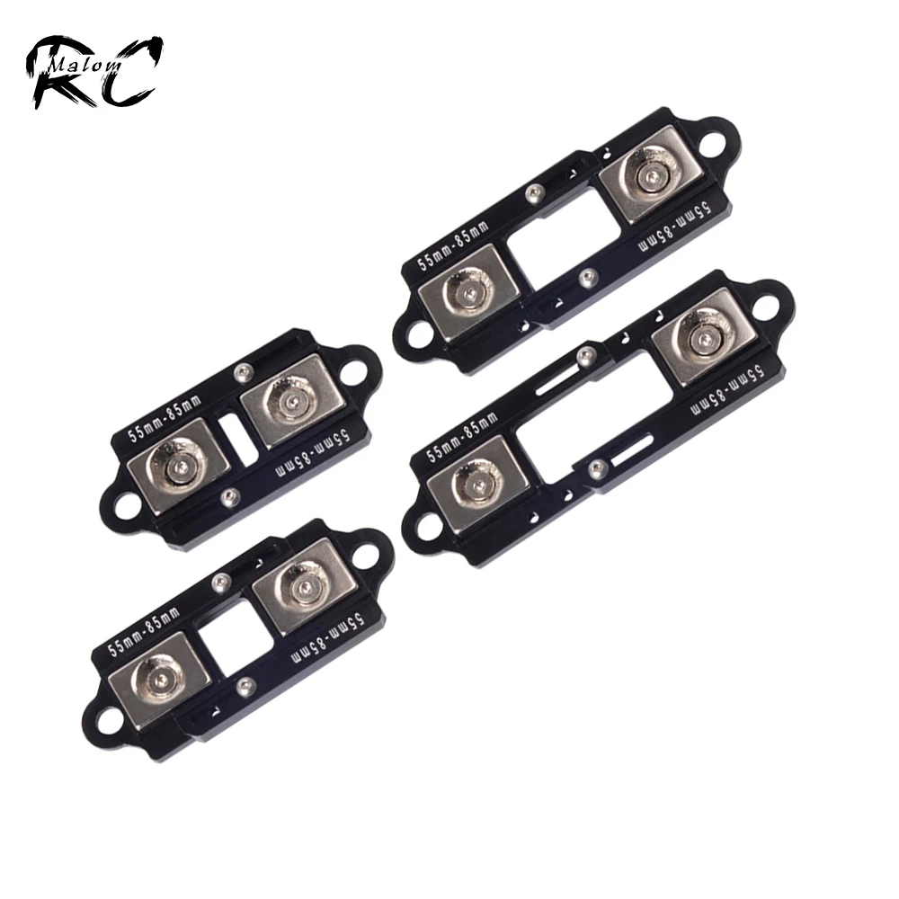 4Pcs 55-85mm Adjustable Magnetic Body Post Mount Stand for 1/10 RC Crawler  TRX4 TRX6 SCX10 90046 D90 86100 MST CFX CC01