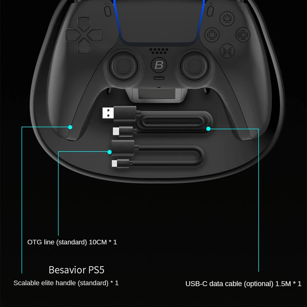 Imagem -06 - Elite Controller Design Ergonômico Anti-queda Sensível Controle Preciso Melhorar o Desempenho Jogos Competitivos Gamepad Ps5