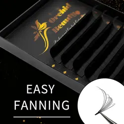 Orchid Beauty Easy Fans Lashes Automatic Flowering 1s Blooming Eyelash Extension Self-Making Fans Fast Fan Volume Lashes