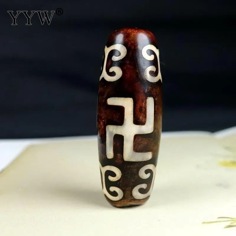Бусины из тибетского агата, 14 х40 мм, 1 шт.