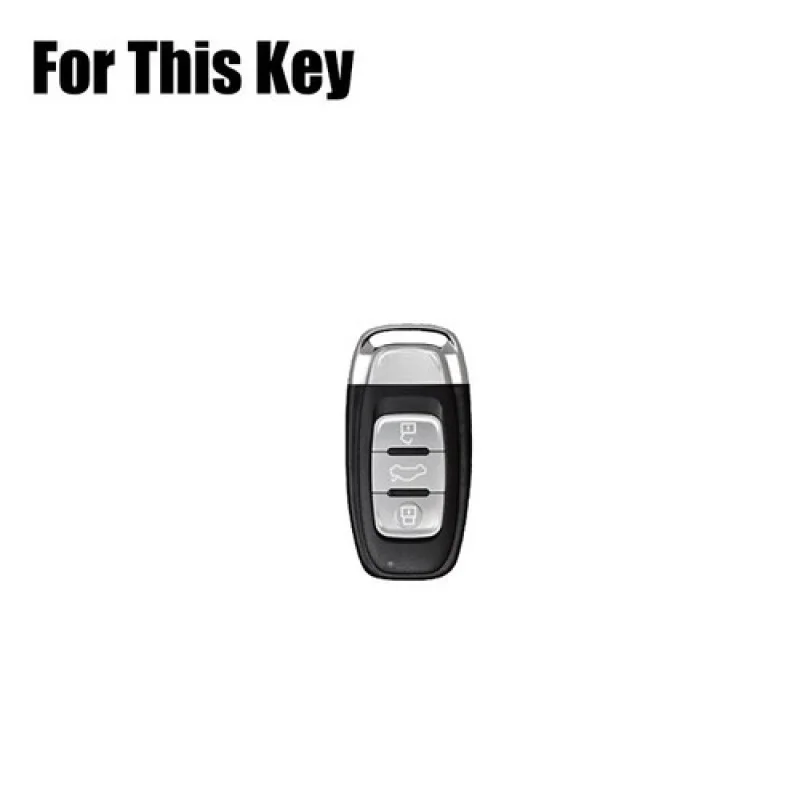 A + ألياف الكربون سيارة مفتاح بعيد فوب غطاء حامل المفاتيح لأودي Q5 A3 A6 A7 #2