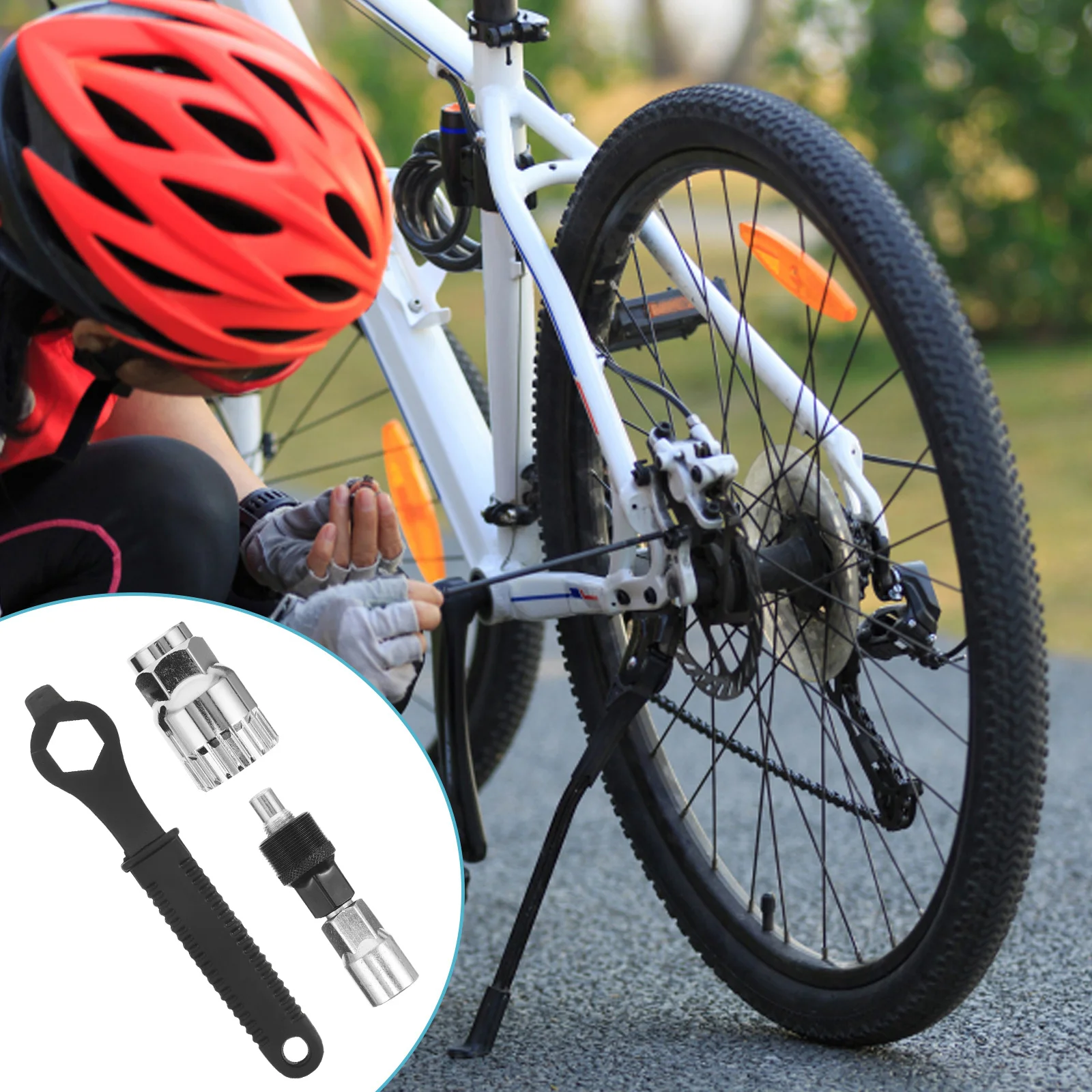 

Bicycle Tool Set Sprocket Remover Crank Bottom Bracket Spanner Bike Kits Wrench Durable Versatile Easy Wide Compatibility Engine
