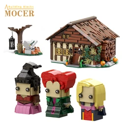 MCOER Ideas Movie Hocus Pocused Cottage Action Figures Brickheadz Crazy Witche House Building Blocks Halloween Kid Toys Gift