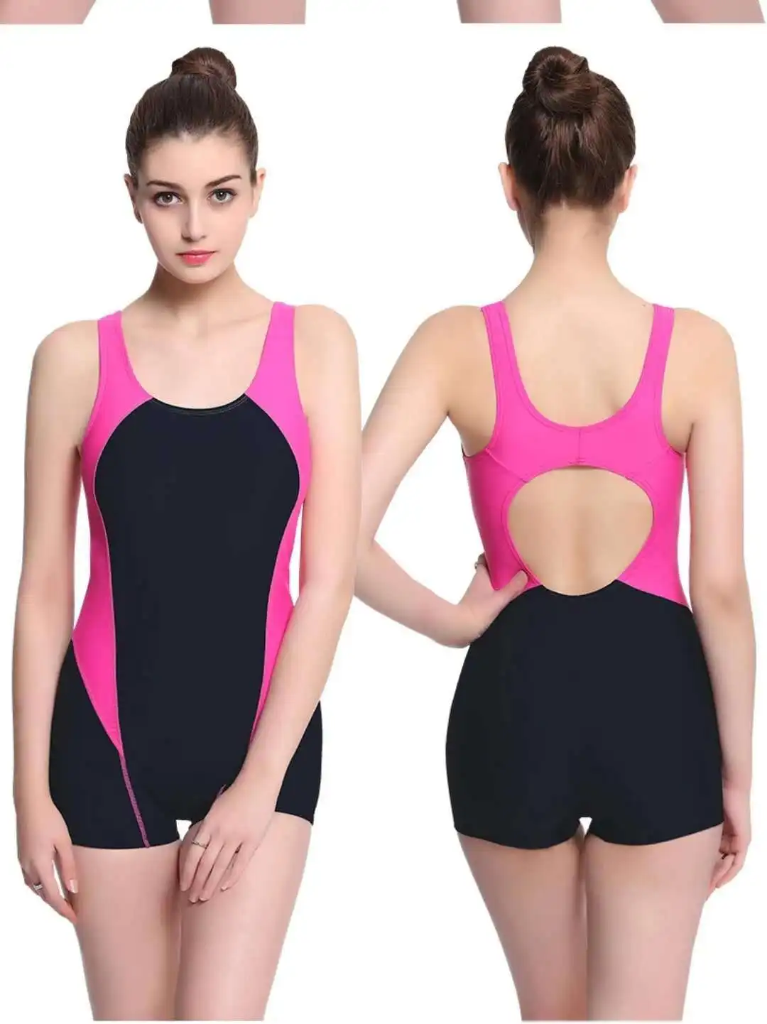 Swimming suits for women one-piece triangle conservative slimming belly-covering large size shark leather swimsuit sports swimmi