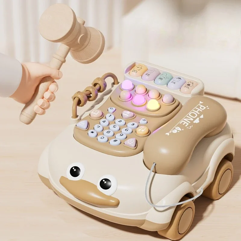Babys Toy Fake Phone Realistic Children Sized Landline Phone and Mobile Phone for Early Educatio Intelligence Development Gifts