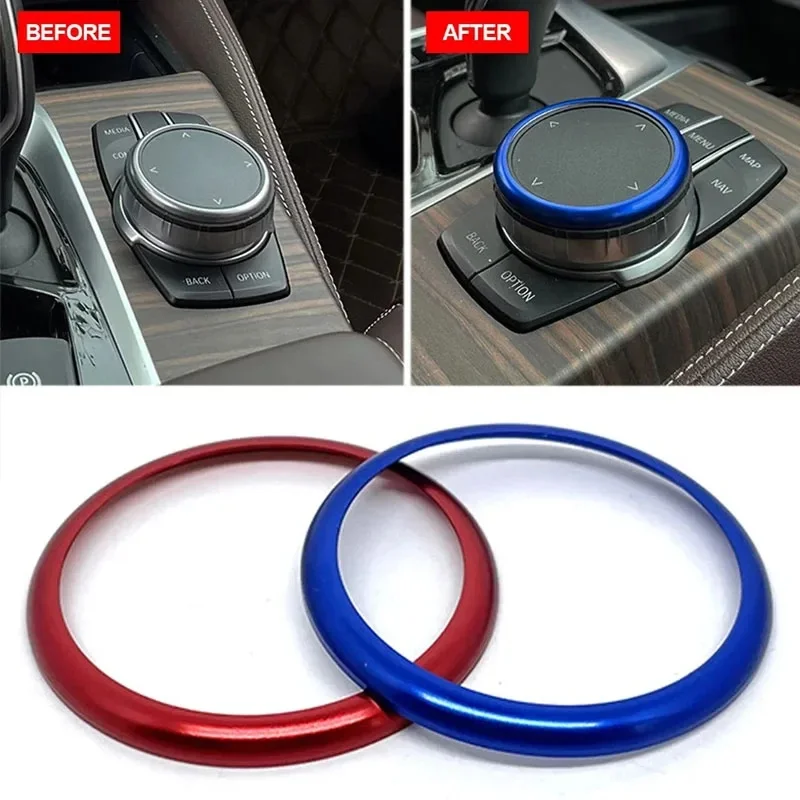 Car Center Console IDrive Multimedia Controller Knob Button Trim Cover Ring for BMW 1 2 3 4 5 6 7 Series X3 X4 X5 X6 F22 F30 F10