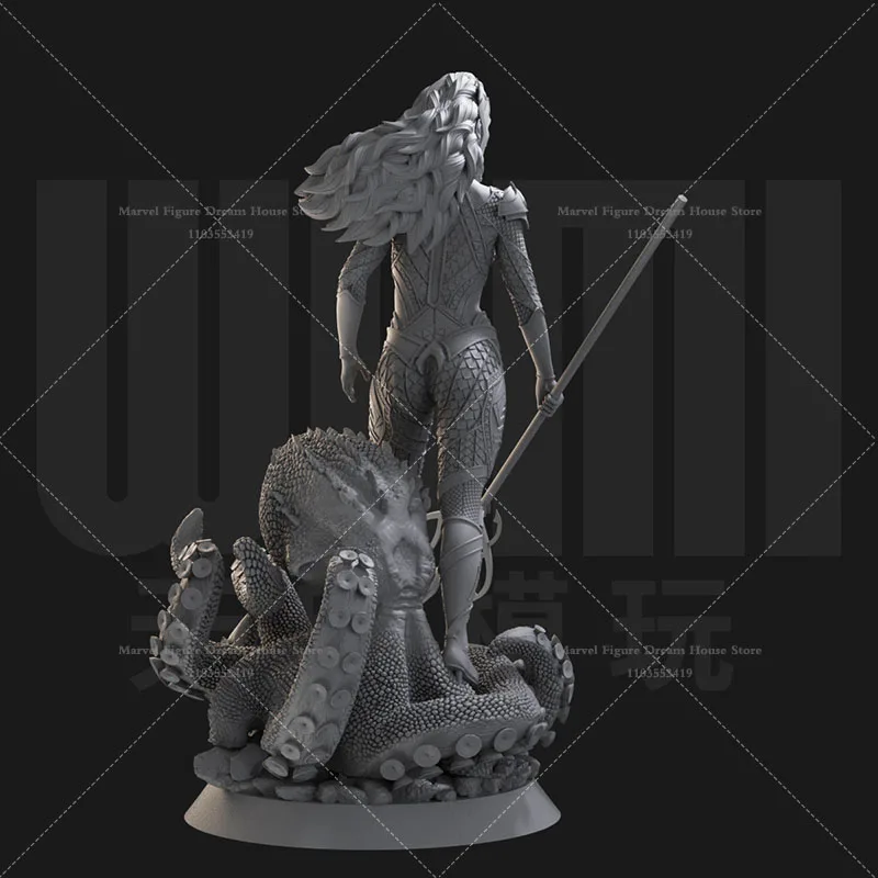 1/24 1/18 مقياس ميرا ملكة أتلانتس مشرق الشعر الطويل صورة مستقلة لتقوم بها بنفسك الذاتي تجميعها GK ثلاثية الأبعاد الراتنج غير معلمة فتاة دمية #3