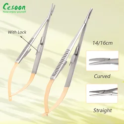 1Pc/Pack Castroviejo Needle Holders 14cm/16cm Implant Dental Needle Holder Pliers with Lock Holding Forceps Oral Dentistry Tools