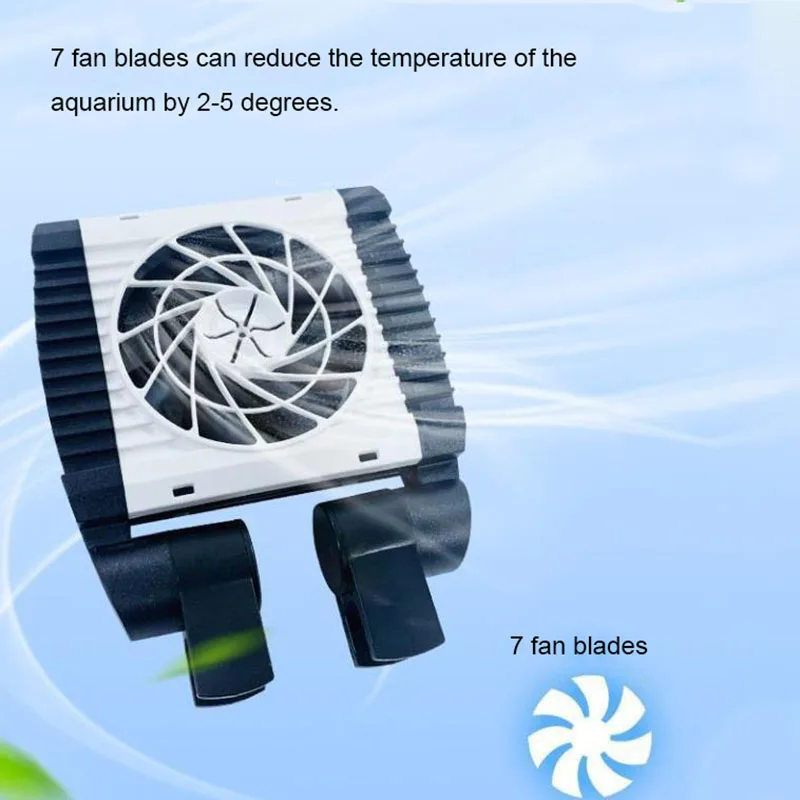 Rapid Aquarium Fish Tank Cooling Fan System Chiller Control Reduce Water Temperature 1/2 Fan Set Cooler Aquarium Accessories