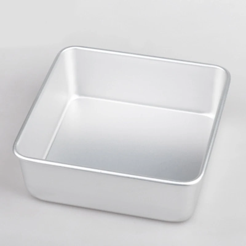 Cake Pan Aluminium Alloy Square Mould Durable Aluminium Alloy Square Removable Bottom Cake Pan 6Inch