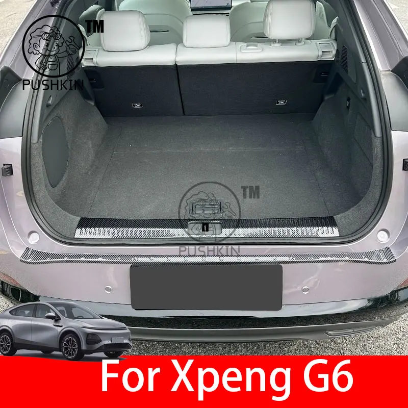 

Защитная крышка бампера заднего багажника, наклейка на багажник для Xpeng G6 2024 2025 2026, автомобильная защитная декоративная защитная пластина, аксессуары