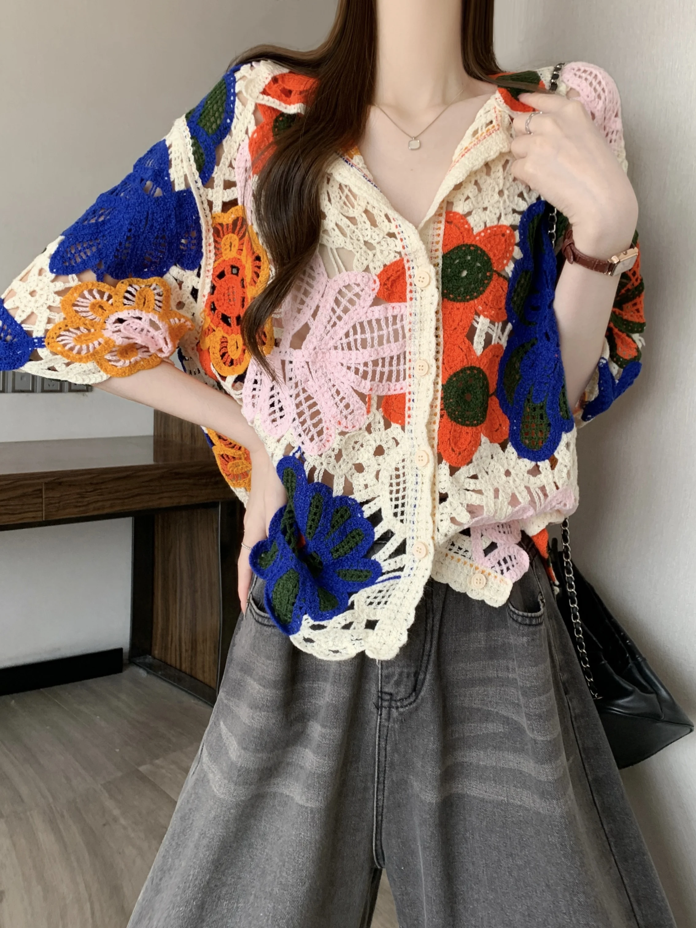 2026년 신상 한국 스타일 루즈핏 니트탑 여성 패션 - Embroidery Cardigan 리뷰 및 가격