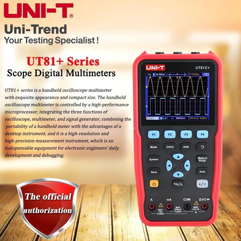 UNI-T UT81A+/B+/C+/D+ Series Dual-Channel Scope Digital Multimeters;Waveform Refresh Rate 10000wfrms/s Support PC Communication