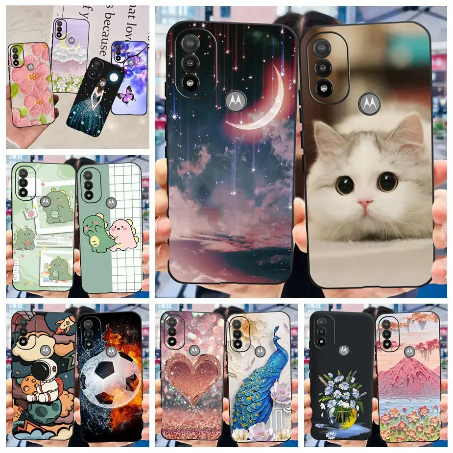 For Motorola Moto E20 Case Moto E30 E40 Cute Painted Cover Soft Silicone Phone Case For Motorola Moto E40 E 20 30 MotoE20 Bumper