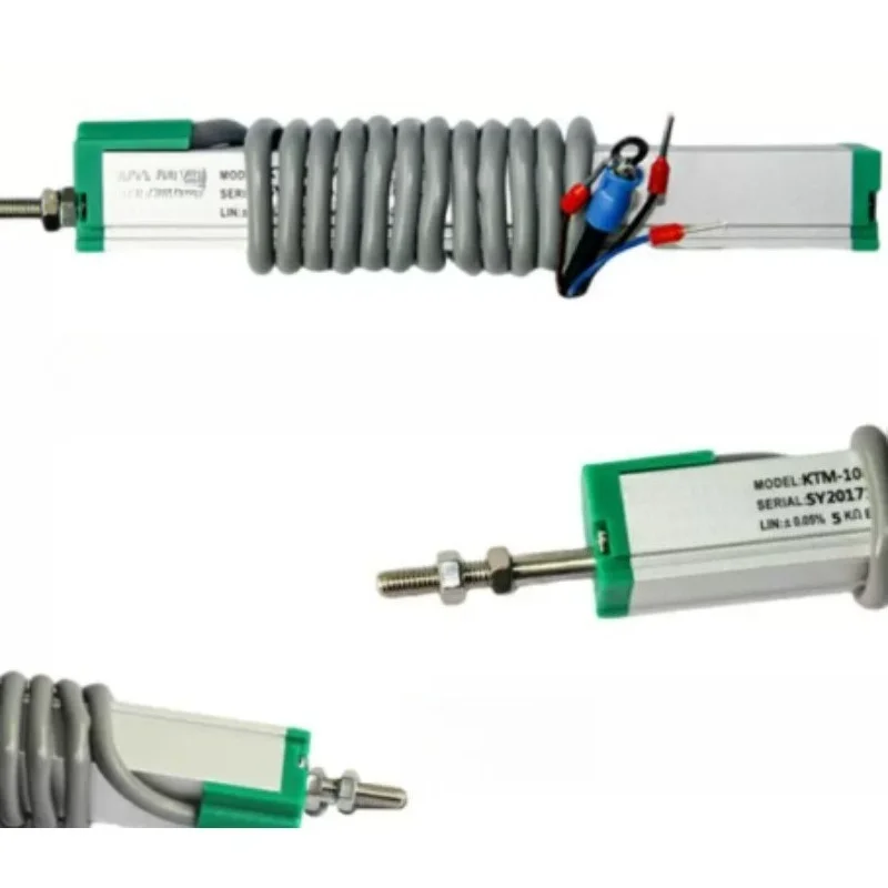 Spring Self Resetting Sliding Resistive Linear Displacement Sensor Fit for 10 25 50 75 100mm Stroke Position Measuring Ruler