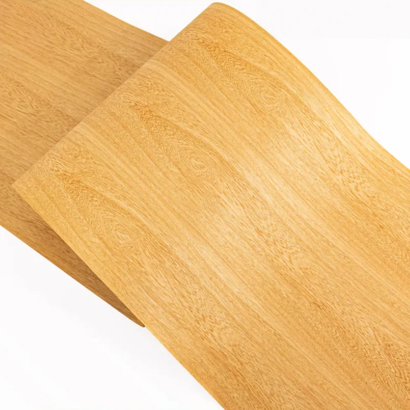 

250*58cm Wide Natural Yellow Seraya Wood Veneer with Kraft Paper Backing for DIY Furniture Doors Panels and Walls Decor Veneer